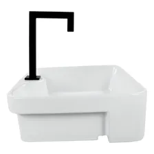 Cuba Semi-encaixe Retangular Com Mesa Mv18 48x36 Branca Cor Branco Foto mini 2