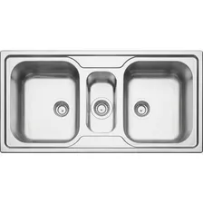 Cuba Sobrepor Tramontina 2 Cubas E Auxiliar Aco Inox Cor Aço inox Foto mini 1