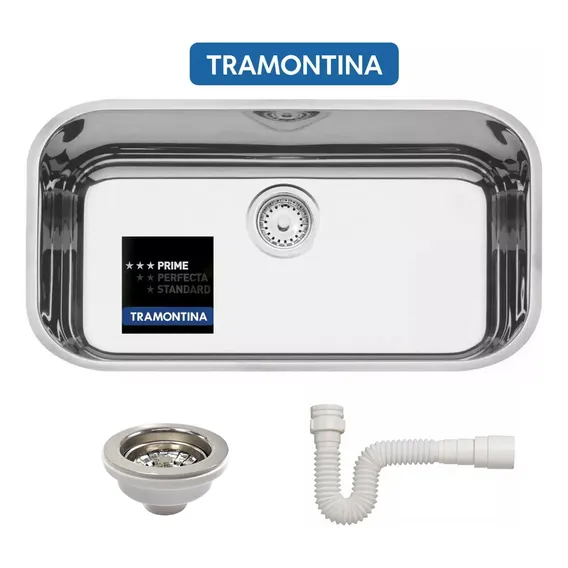 Cuba Tramontina Lavínia Prime Inox Alto Brilho N2 56x34x17 Válvula 4.1/2 + Sifao Foto 1