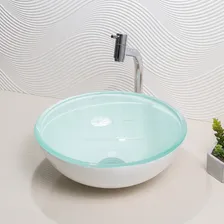 Cuba Vidro Banheiro Redonda 30cm Cores Banheiro Lavabo Cor Branco Foto mini  2