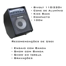 Cubo Amplificador Para Baixo Contra Baixo Datrel 100w 10 Pol Cor Preto 220V Foto mini 2