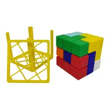Cubo Encaixe Quebra Cabeça Puzzle Tetris Grande 8 Cm Base Foto mini 4