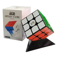 Cubo Mágico Profissional 3x3x3 Yuxin Little Magic + Base Estrutura Stickerless Foto  mini 1