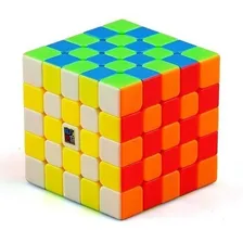 Cubo Mágico Profissional 5x5x5 Moyu Mf5s + Base De Estrutura Stickerless Foto  mini 1