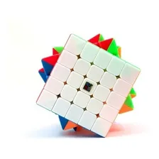 Cubo Mágico Profissional 5x5x5 Moyu Mf5s + Base De Estrutura Stickerless Foto mini  3