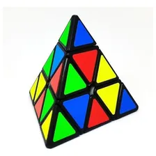 Cubo Mágico Qiyi Pyraminx 3x3 Pirâmide Stickerless E Preto Foto mini 1
