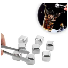 Cubos De Gelo Aço Inox Metal Com Pegador Drinks Kit Com 8 Un Foto mini  2