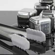 Cubos De Gelo Aço Inox Metal Com Pegador Drinks Kit Com 8 Un Foto mini 4