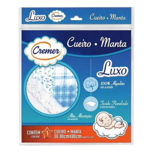 Cueiro Manta 100% Algodão Estampa Menino - Cremer Foto 1