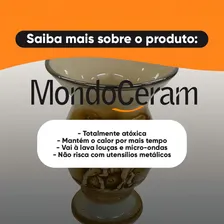 Cuia Chimarrão Em Cerâmica 350ml Rs Gaúcho Mondoceram Cor Marrom Rio Grande Do Sul Foto mini  2
