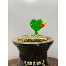 Cuia Chimarrão Madeira Imbuia G Preta Decorada Foto mini 3