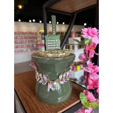 Cuia Chimarrão Mate Com Choker Pedras + Bomba Inox E Enfeite Foto mini 2