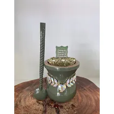 Cuia Chimarrão Mate Com Choker Pedras + Bomba Inox E Enfeite Foto mini 1