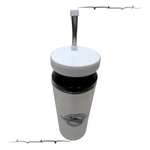Cuia Copo Termica Terere Mate Gelado Garrafa Bomba Automátic Cor Prata Foto 1
