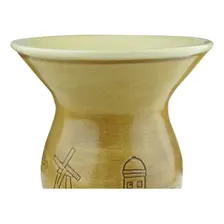 Cuia Santa Catarina Baixo Relevo 350ml Cerâmica Ceraflame Cor Marrom Foto mini 3
