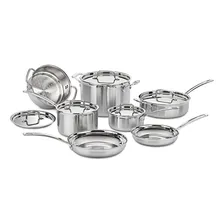 Cuisinart Jogo Panelas Aço Inoxidável Tripla Camada 12 Peças Foto  mini 1