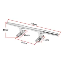 Cunho Amarrador Náutico Inox Barco Lancha 10 Polegadas 25cm Foto mini 2