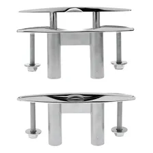 Cunho RetrÔtil Em Aço Inox 6'' Polegadas Cunho De Embutir Para Amarração Cordas Barcos Lanchas Iates Foto mini 3