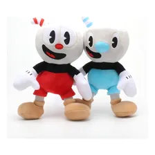 Cuphead E Mugman PelĂșcia 25cm Game XĂcara Dupla Conjunto Foto mini 1