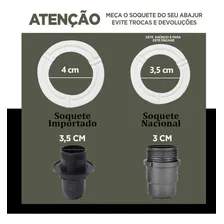 Cupula Cilindrica Para Abajur 40 cm x 15 cm x 15 cm Preto Soquete Nacional 3,5 cm Tecido Algodao Ref 90 Foto mini 3