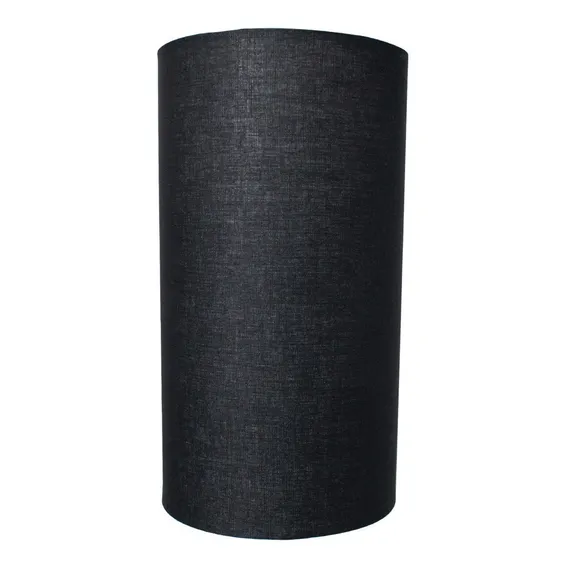 Cúpula Cilindrica Para Abajur Ref 82 Algodão Cor Preto Foto 1