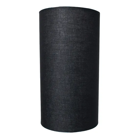 Cúpula Cilindrica Para Abajur Tecido Algodão Preto Ref 84 Foto 1