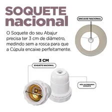 Cúpula De Tecido Para Abajur Ref 05 Encaixe 3,5 Cm Bege Liso Tangerina Mca Foto mini 4