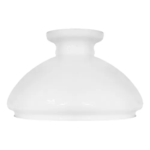 Cúpula De Vidro Branco Brilho 30,5 Para Lustre Abajur Antigo Foto 1