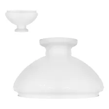 Cúpula De Vidro Branco Brilho 30,5 Para Lustre Abajur Antigo Foto mini 2