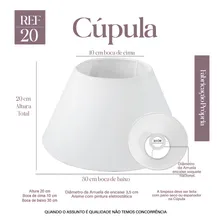 Cúpula Para Abajur Tecido Algodão Branco Ref 21 Tangerina Mca Cúpula Foto mini 2