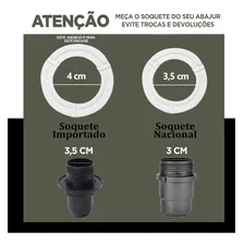 Cupula Para Abajur Tecido Bege 23 cm x 13 cm x 13 cm Soquete Importado 4 cm Ref 49 Foto mini 2