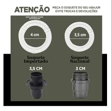 Cúpula Quadrada Para Abajur Ref 57 Encaixe 4 Cm Preta Foto mini 3