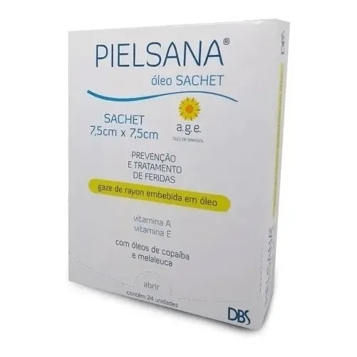 Curativo Gaze De Rayon Pielsana 7,5 X 7,5cm C/24 Unidades Nf Foto 1