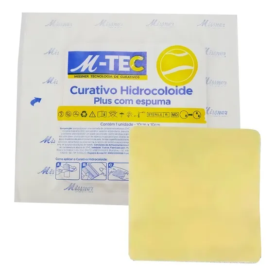 Curativo Hidrocoloide C/ Espuma Feridas Escaras 10x10 Un Foto 1