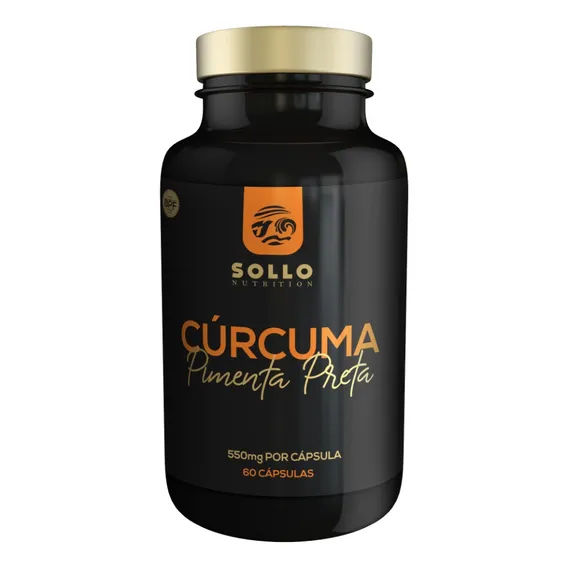 Cúrcuma Com Pimenta Preta, Piperina, Sollo, 60 Cáps Foto 1