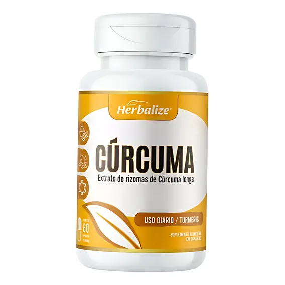 Cúrcuma Longa 60 Cápsulas 500mg Herbalize Foto 1