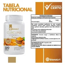 Curcuma Longa Premium 120 Cápsulas 500mg Bionutri Foto mini  2