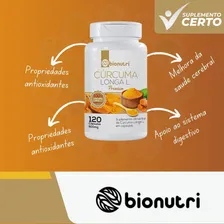 Curcuma Longa Premium 120 Cápsulas 500mg Bionutri Foto mini 4