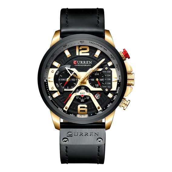 Curren 8329 Rel贸gio Quartz Masculino Cron贸grafo Luxo Foto 1