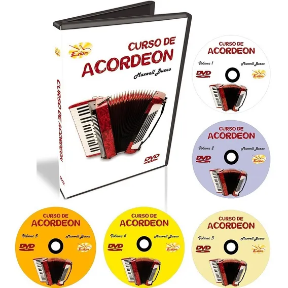 Curso Completo Acordeon Iniciantes 5 Dvds-original-edon Foto 1