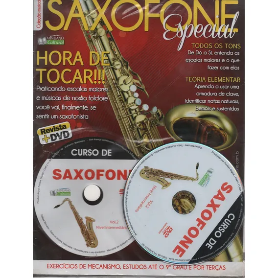 Curso De Saxofone Vol. 2 NÃvel Intermediário - Dvd+revista Foto 1