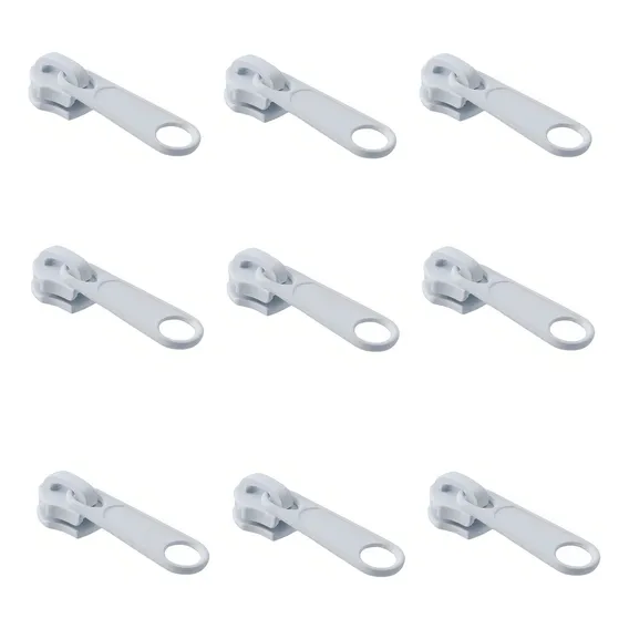Cursor Puxador P/ ZĂper Nylon N° 3 Pacote C/100 Unidades Cor Branco Foto 1