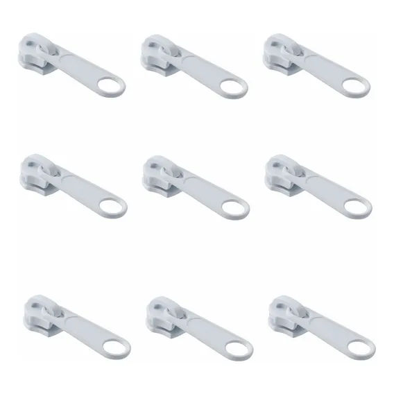 Cursor Puxador Para Zíper N°03 - Pacote Com 1.000 Peças Cor Branco Foto 1