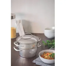 Cuscuzeira Allegra Aço Inox Fundo Triplo 2 Peças Tramontina Cor Cinza Foto mini 4