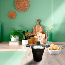Cuscuzeira De Alumínio Panela Cuscuzeiro 2,9l Tampa De Vidro Cor Cuscuzeiro Pigmentado Preto Foto mini 3