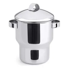 Cuscuzeira Pequena 1,3l Alças Inox Fervedor Panela Cuscuz Foto mini 2