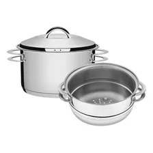 Cuscuzeira Tramontina 16cm Solar Indução Inox 1,6 Litros Foto mini  3