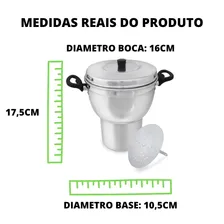 Cuscuzeiro De AlumĂnio Panela Cuscuzeiro N°16 Cuscuz Medio Foto mini 3