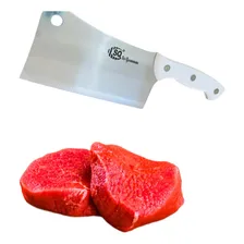 Cutelo Profissional Cozinha Açougueiro Corta Osso Facão Faca Foto  mini 1