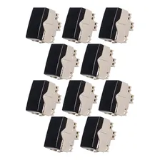 Cx 10 Un Interruptor Simples Margirius 10a Ebony Sleek Preto Foto  mini 1